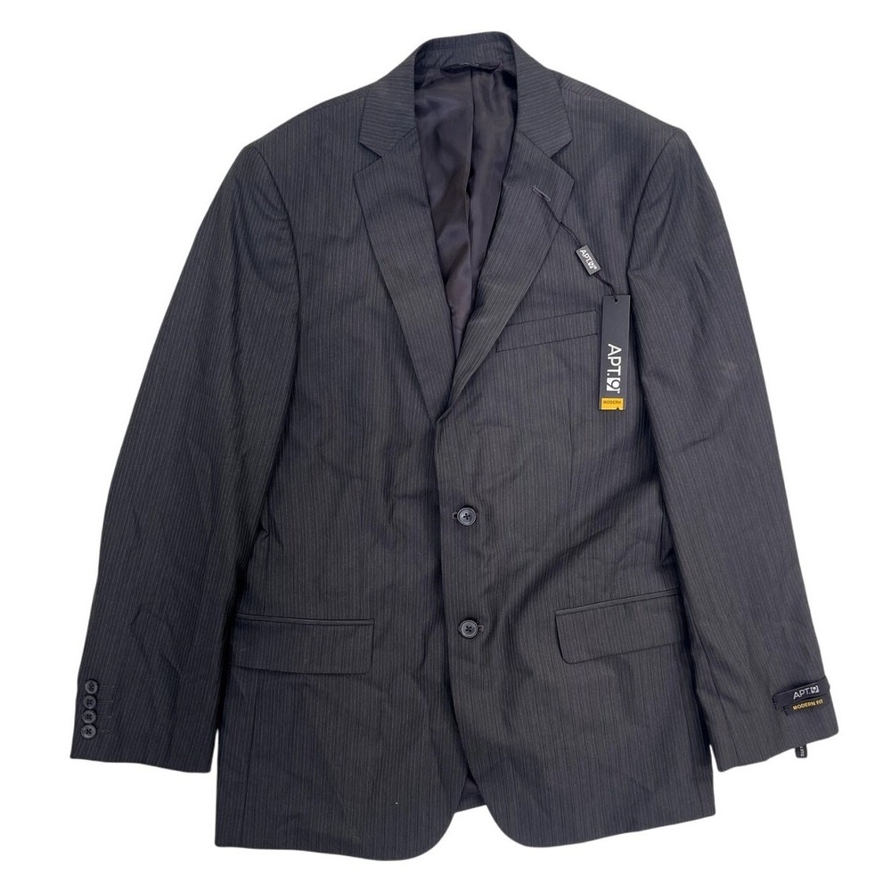 Apt. 9 Suit Coat Mens 40R Gray Modern Fit Pinstripe Suit Jacket Separate NEW